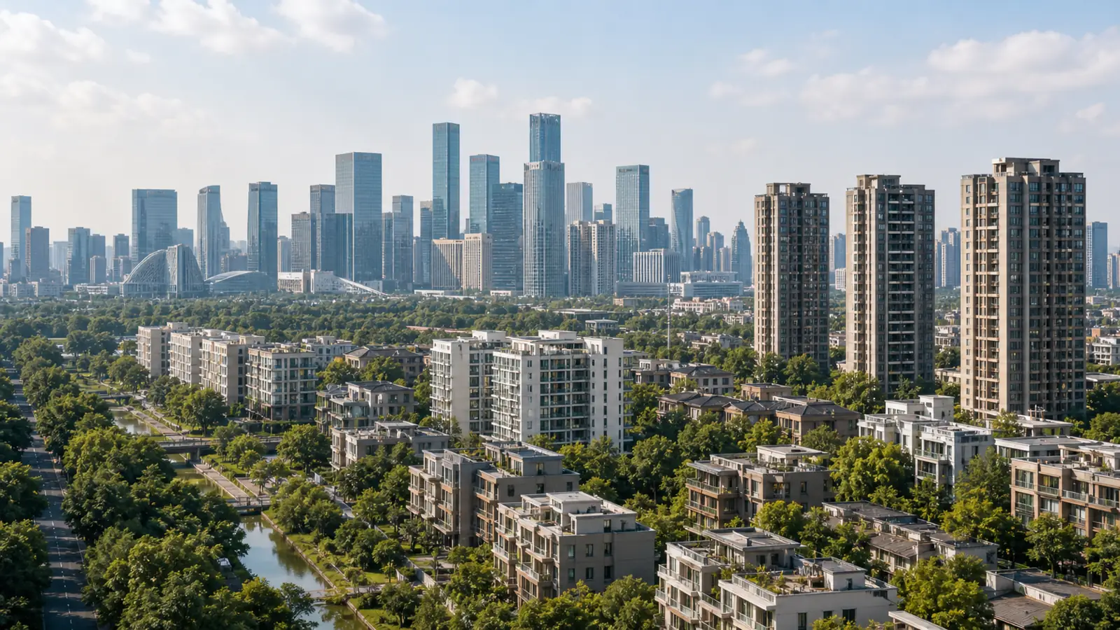 Chengdu residential skyline showing new Tier-1 city housing context