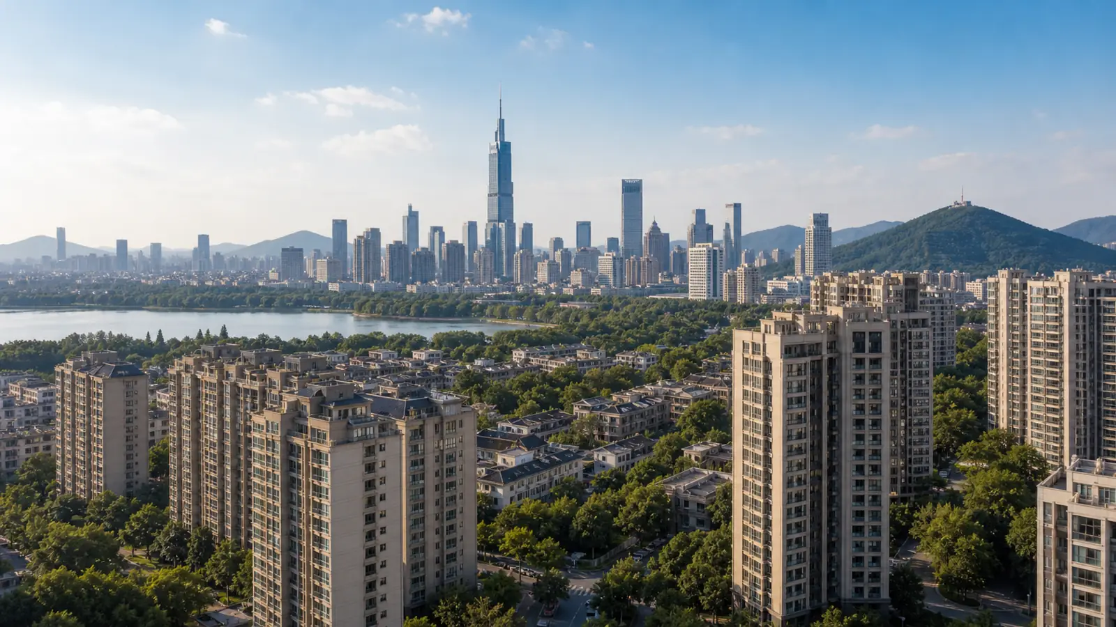 Nanjing house prices 2026 residential skyline