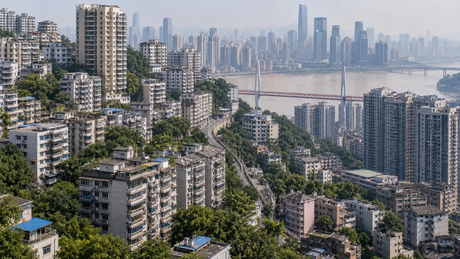 Chongqing district apartment prices 2026 hillside housing