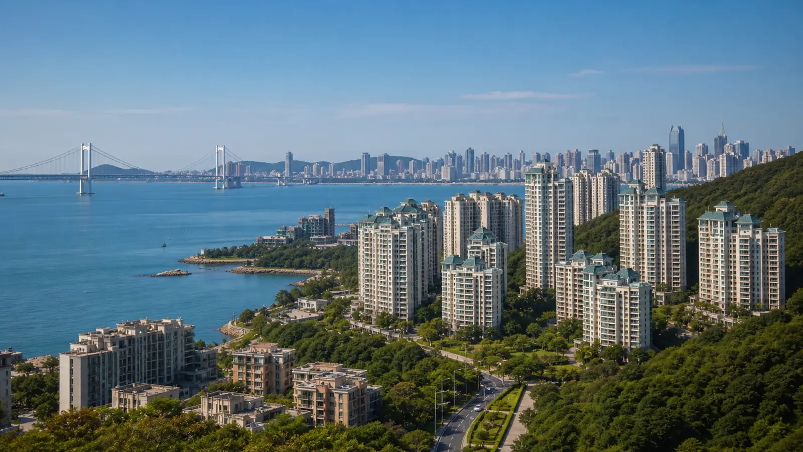 Dalian house prices 2026 coastal residential skyline