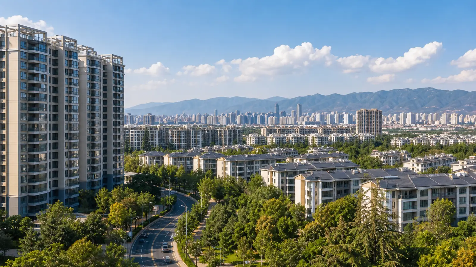Kunming house prices 2026 mountain residential skyline