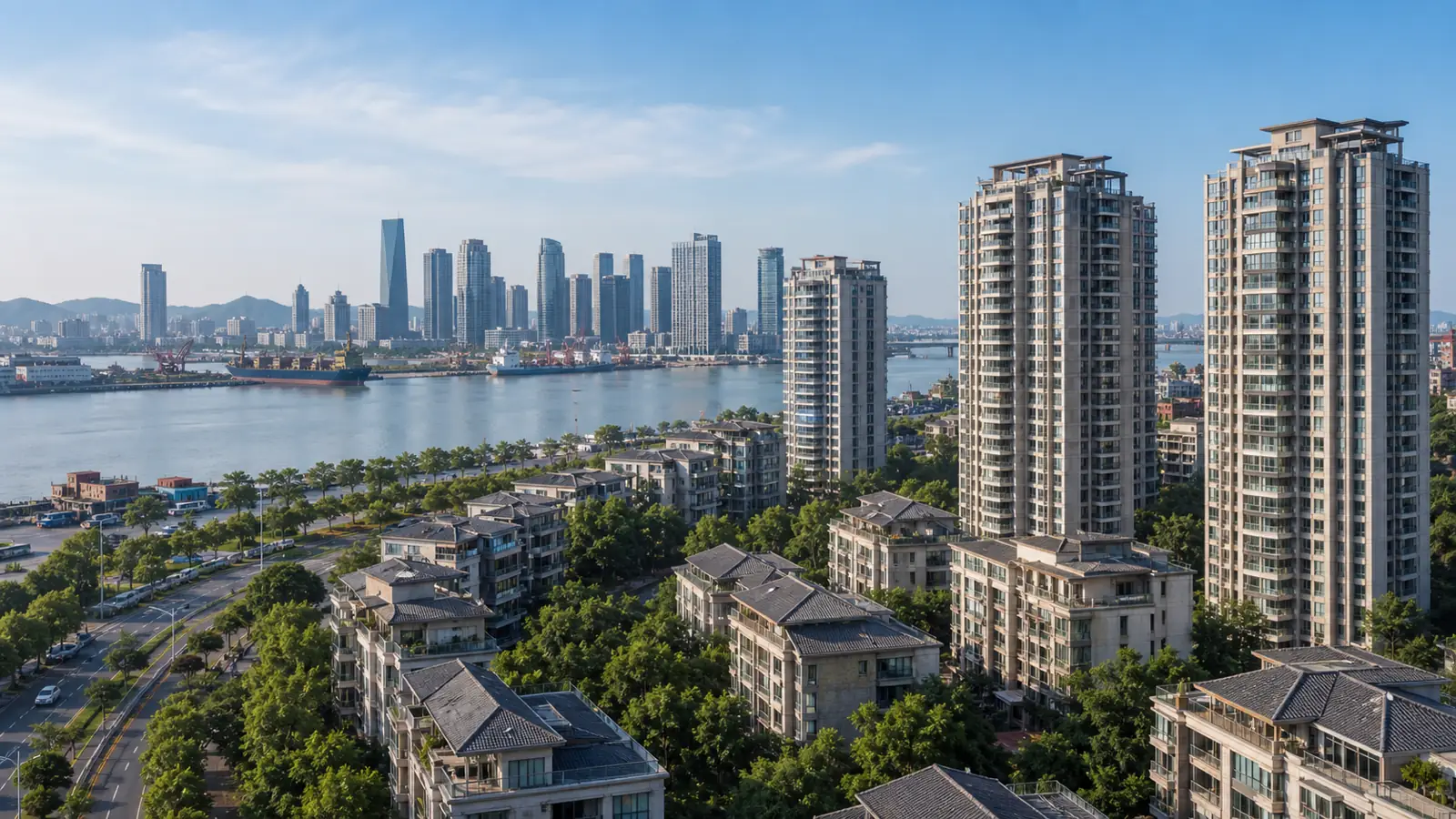 Ningbo house prices 2026 port city residential skyline